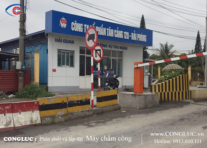 Lắp đặt máy chấm công vân tay tại công ty tân cảng 128 Hải Phòng
