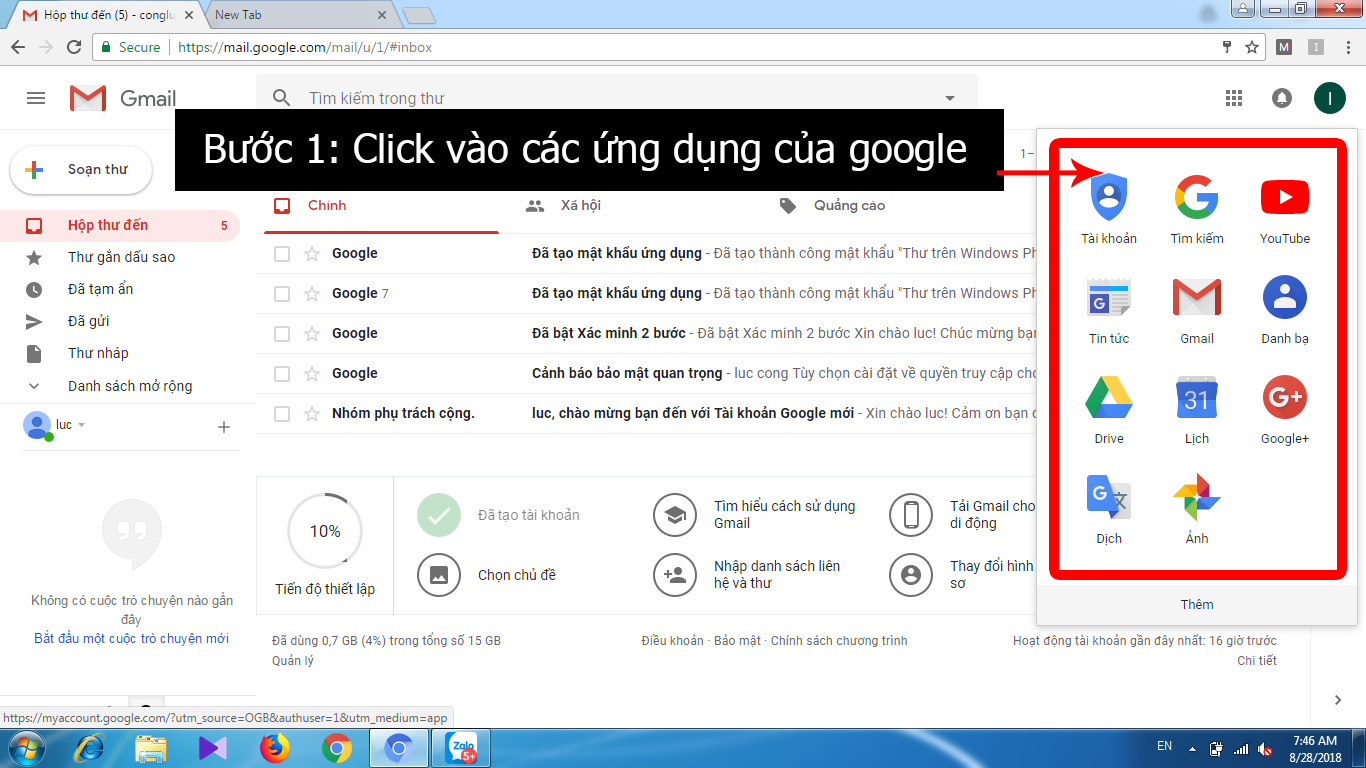 Bước 1: Tạo mật khẩu ứng dụng cho đầu ghi hình Dahua