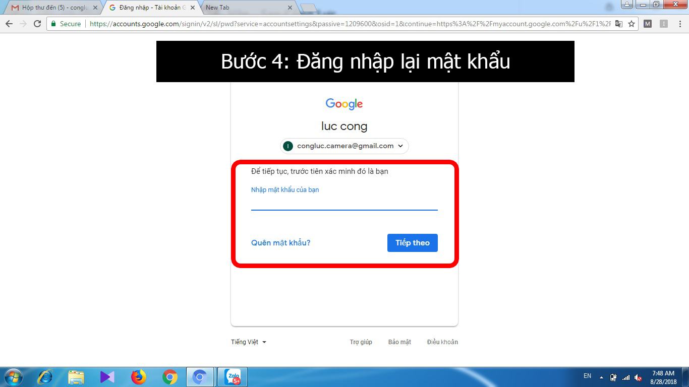 Bước 4: Tạo mật khẩu ứng dụng cho đầu ghi hình Dahua