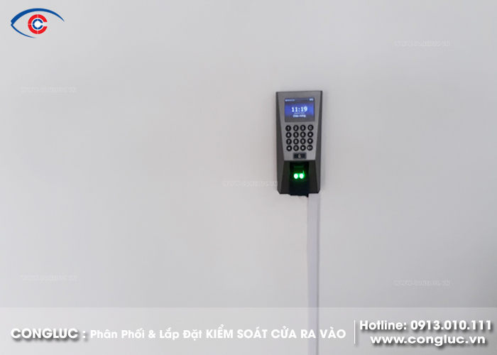 lắp máy chấm công kiểm soát cửa ra vào cửa hàng xăng dầu chiến thắng an lão hải phòng