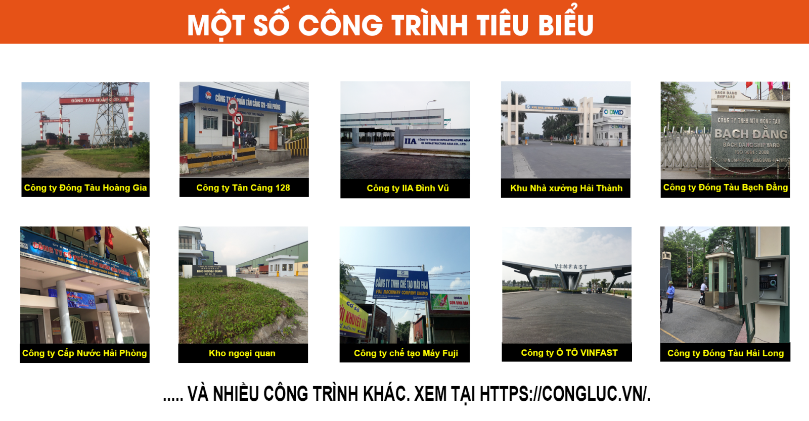 một số công trình lắp máy chấm công của cộng lực