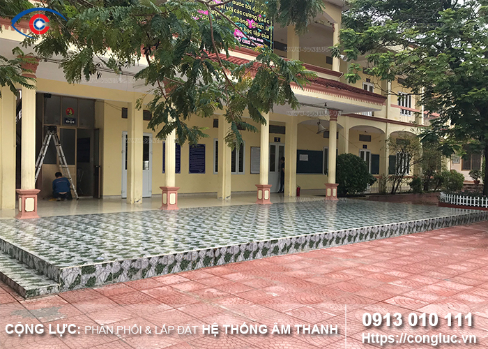 lắp đặt hệ thống âm thanh trường tiểu học an dương hải phòng