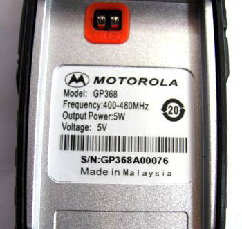 tem bộ đàm motorola gp368 chính hãng