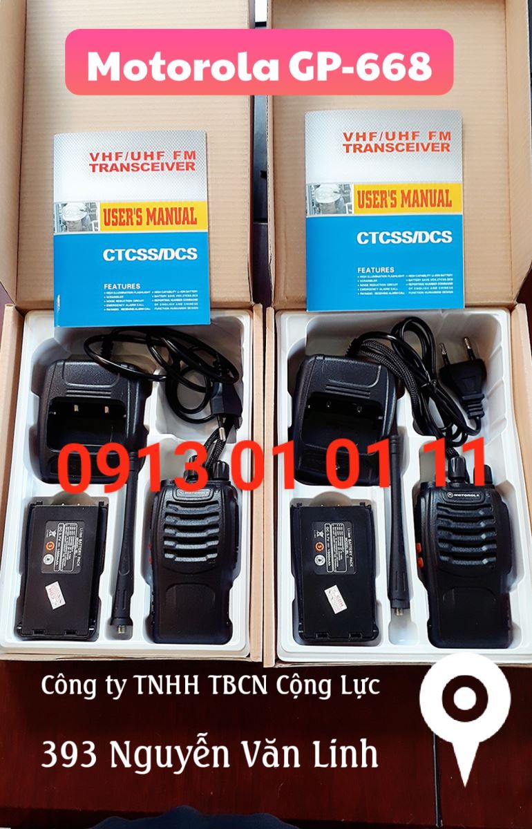 bán máy bộ đàm cầm tay Motorola GP-668 giá rẻ