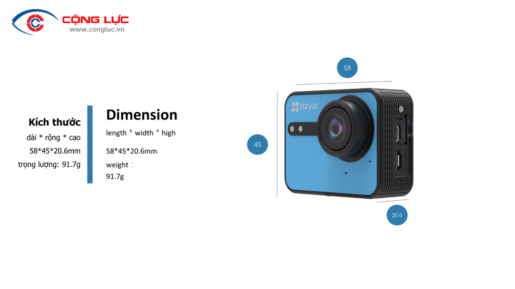 Camera giá rẻ cho dân phượt Ezviz ACTION S1C