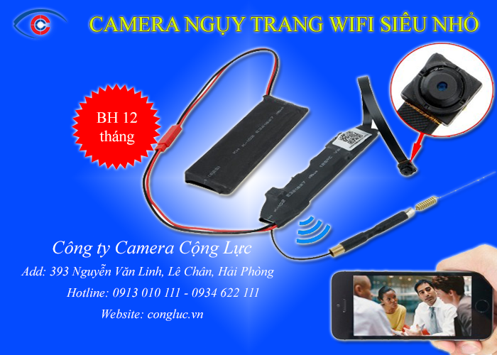 Bán camera giấu kín ngụy trang wifi không dây siêu nhỏ tại Hải Phòng