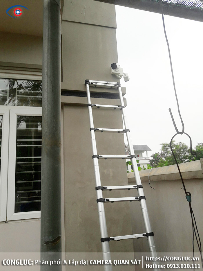 hình ảnh lắp đặt camera cho biệt thự
