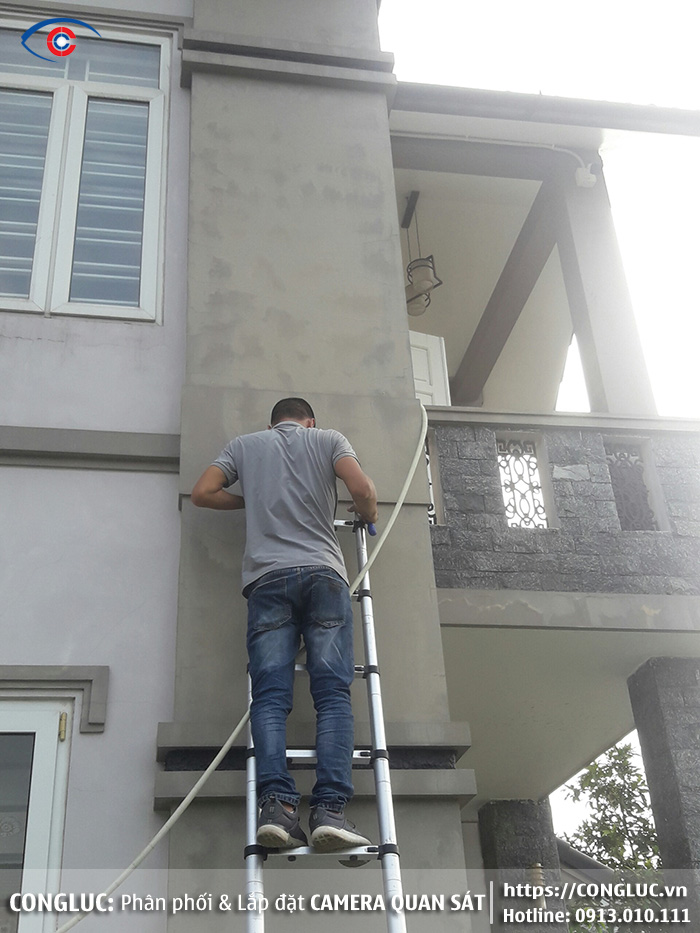 hình ảnh kỹ thuật camera cộng lực lắp camera ở nhà biệt thự p. anh dũng