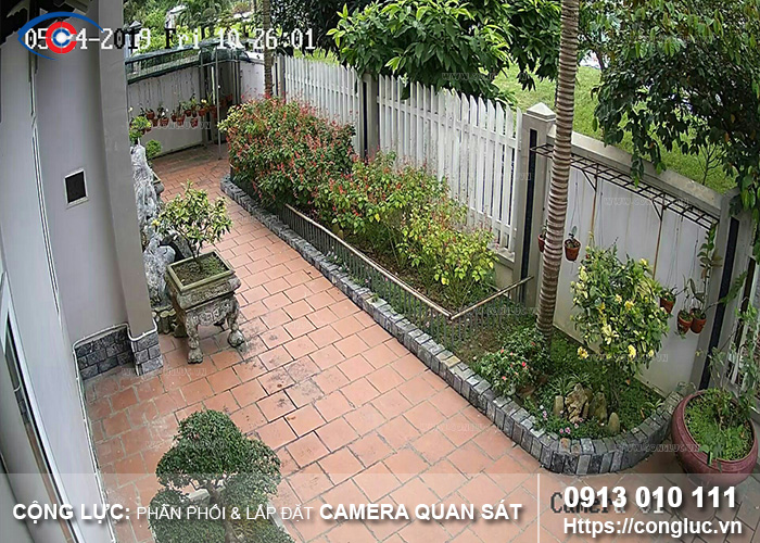 hình ảnh từ hệ thống camera nhà biệt thự