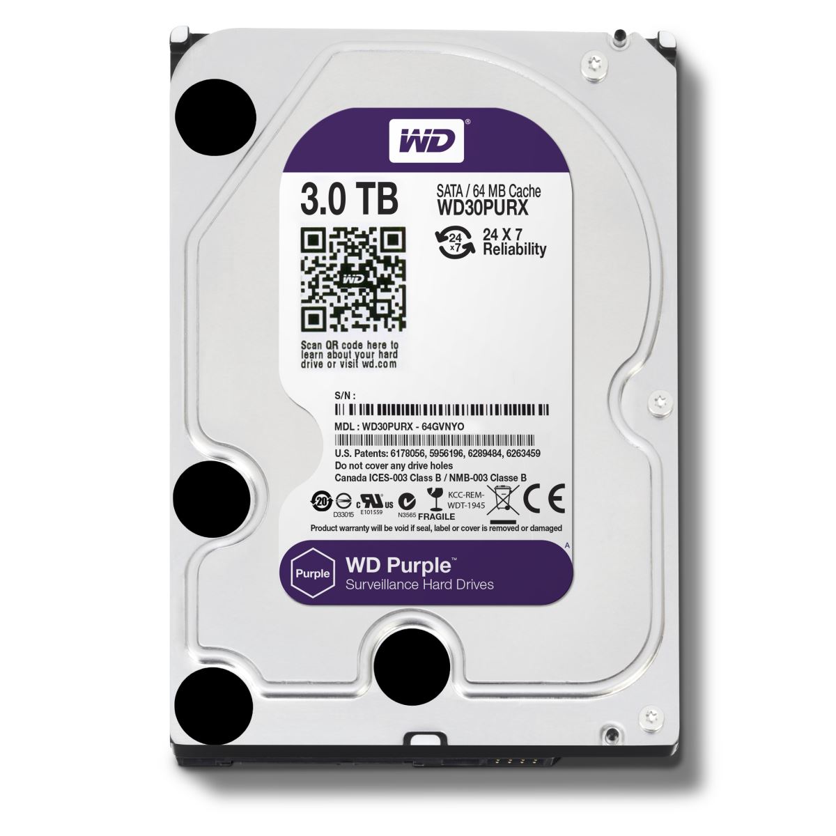 Hình ảnh ổ cứng tím camera 3tb chính hãng