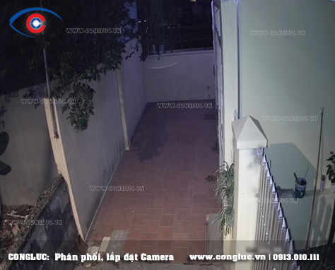 Hình ảnh camera quan sát khu dân cư tổ dân phố ban đêm
