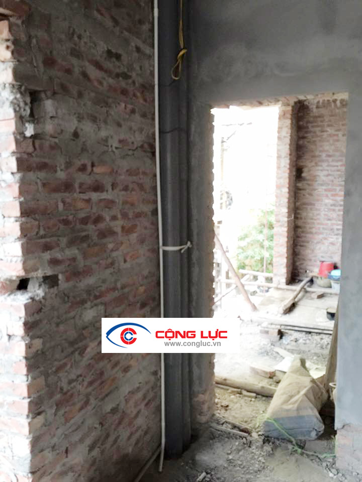 lắp đặt camera quan sát nhà đang xây