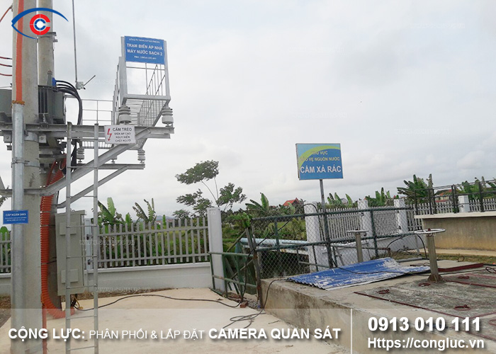 lắp đặt camera quan sát tại nhà máy nước vsip thủy nguyên hải phòng