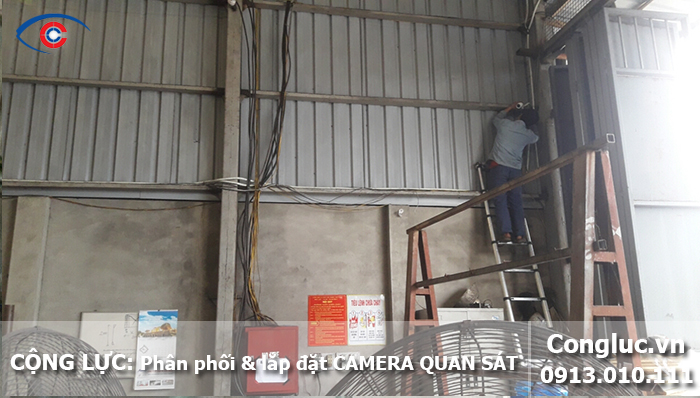 lắp camera nhà xưởng công ty cp thép lươi miền bắc an dương hải phòng