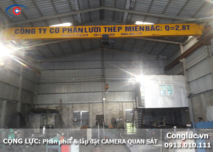 lắp đặt camera quan sát nhà xưởng thép lưới miền bắc tại an dương hải phong
