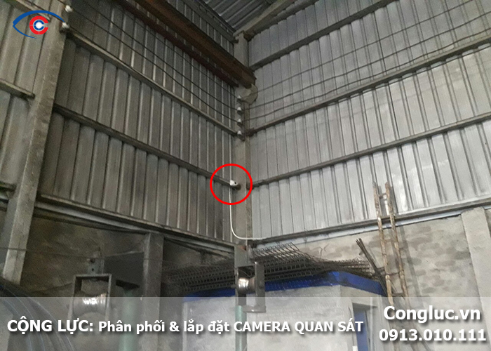lắp đặt camera tại xưởng công ty thép lười miền bắc hải phòng