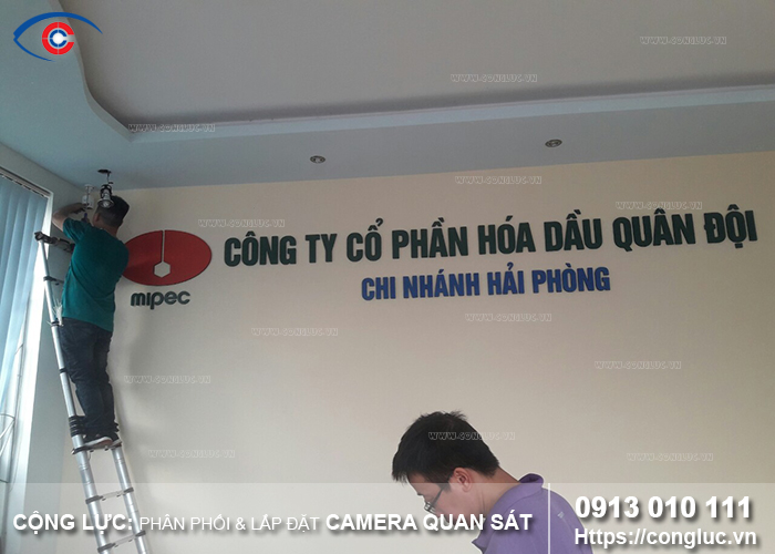 lắp đặt camera cho công ty cp hóa dầu quân đội Mipec cn hải phòng