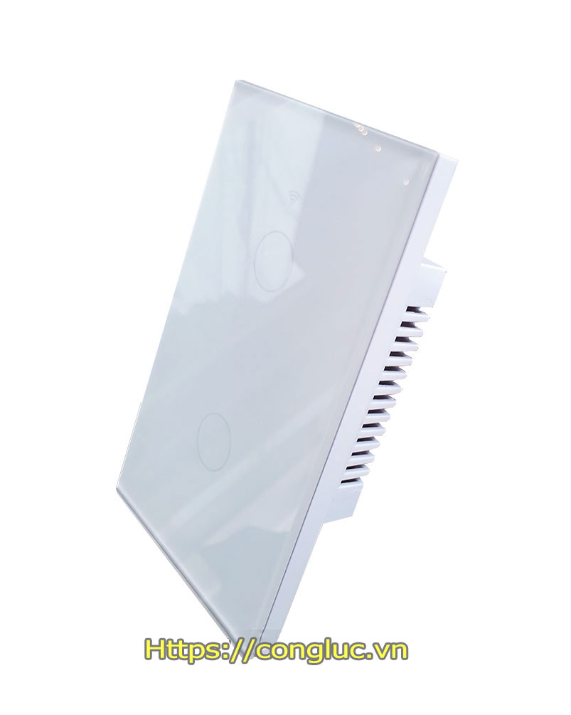 Công tắc điện cảm ứng wifi 2 nút màu trắng giá rẻ