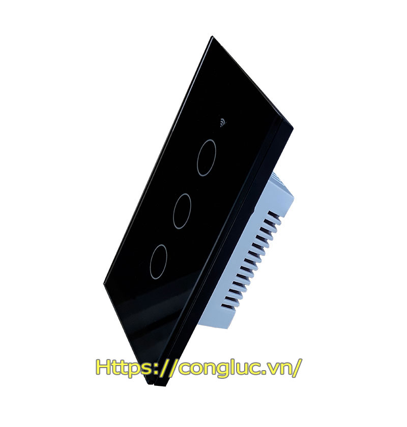 Công tắc cảm ứng wifi 3 nút điều khiển qua điện thoại