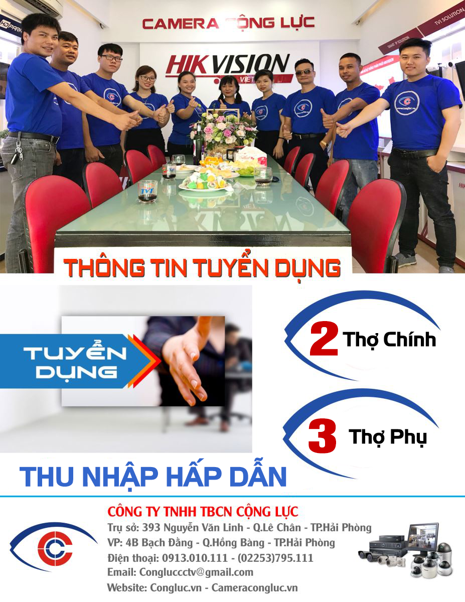 công ty camera cộng lực tuyển dụng nhân sự đầu năm 2019
