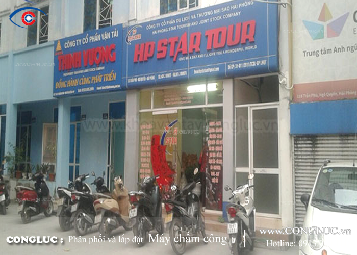Lắp đặt máy chấm công cho công ty HP Star tour tại Hải Phòng