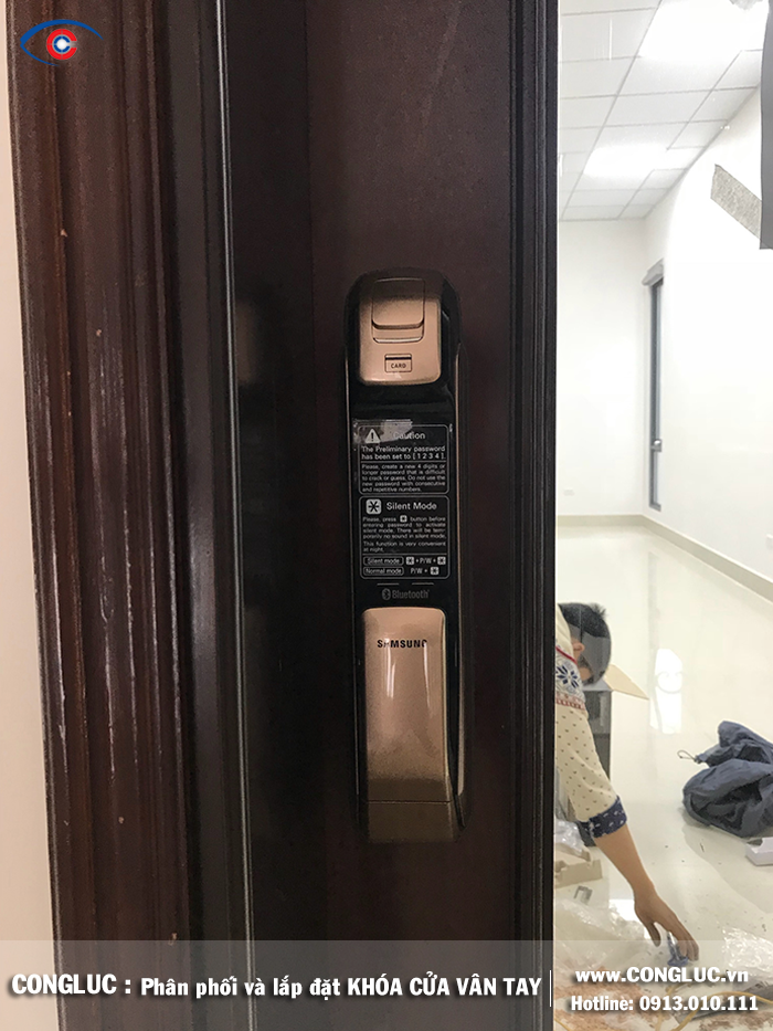 Lắp khóa vân tay Samsung tại Công ty Sao Đỏ Hải Phòng