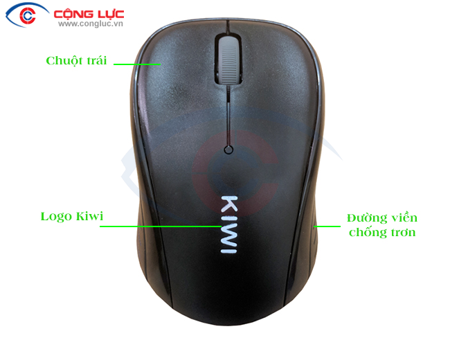 Mặt trước chuột không dây kiwi s189 chính hãng