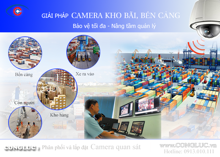 Giải pháp lắp đặt camera quan sát kho bãi bến cảng