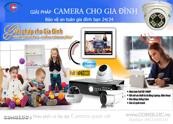 Lắp đặt camera quan sát gia đình trông coi con cái