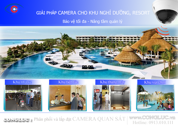 Giải pháp lắp đặt camera khu nghỉ dưỡng và Resort