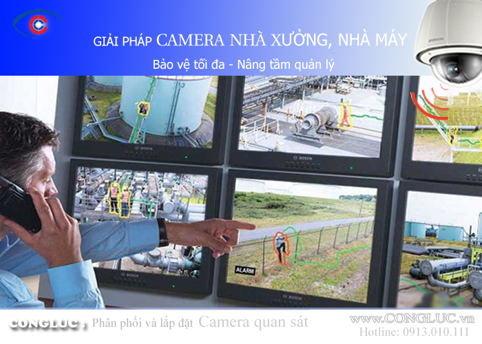 Lắp đặt camera quan sát nhà xưởng