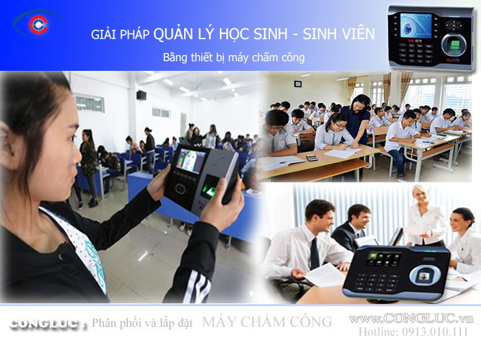 Giải pháp quản lý học sinh sinh viên trường học bằng máy chấm công vân tay