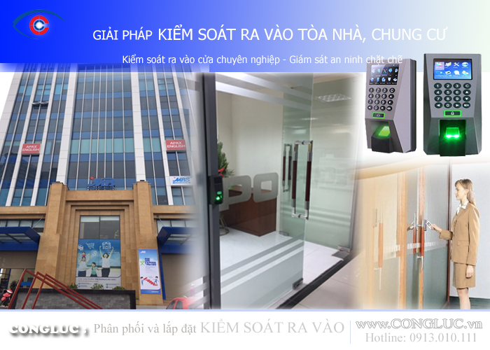Giải pháp lắp đặt kiểm soát ra vào cửa tòa nhà chung cư