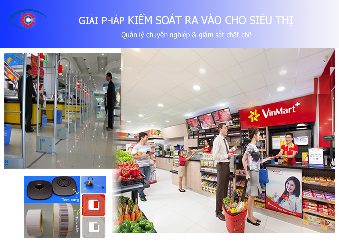 Giải pháp lắp đặt kiểm soát ra vào cửa siêu thị