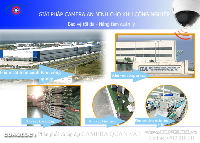 Giải pháp lắp đặt camera giám sát an ninh khu công nghiệp