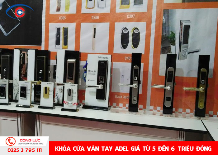 khóa cửa vân tay adel giá rẻ từ 5 triệu đến 6 triệu đồng