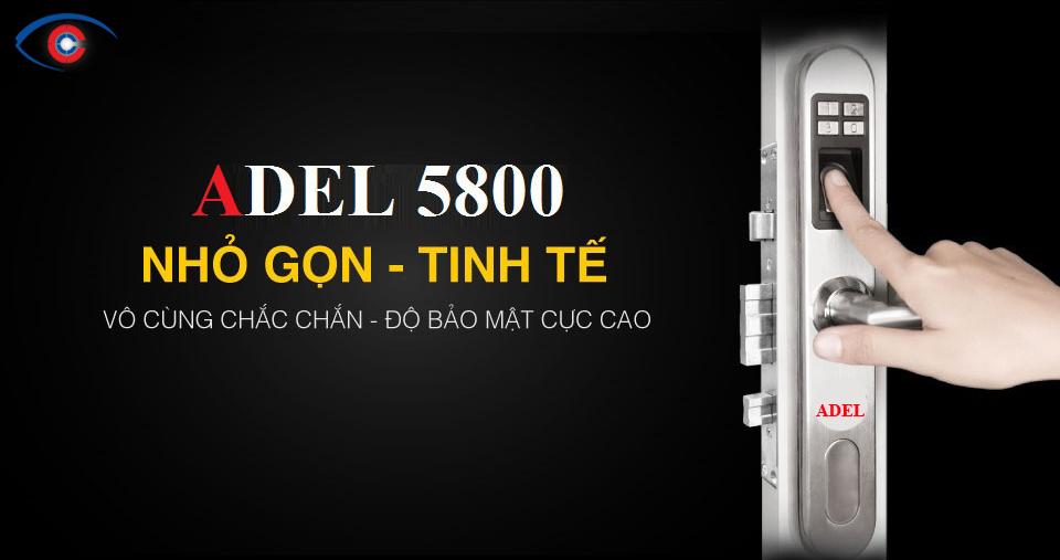 Lắp khóa vân tay nhôm kính Adel 5800 giá rẻ tại Hải Phòng