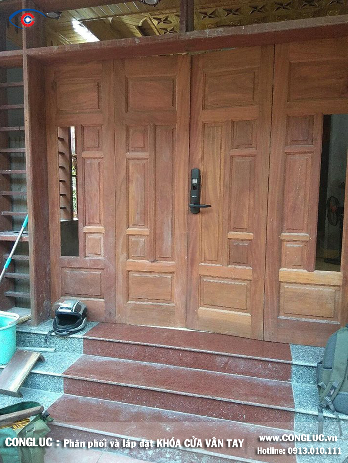 Lắp khóa cửa vân tay Adel US3-9 ở Hải Phòng