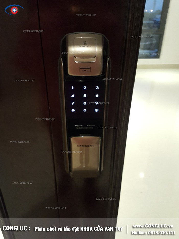 lắp khóa vân tay samsung shs p718 tại hải phòng