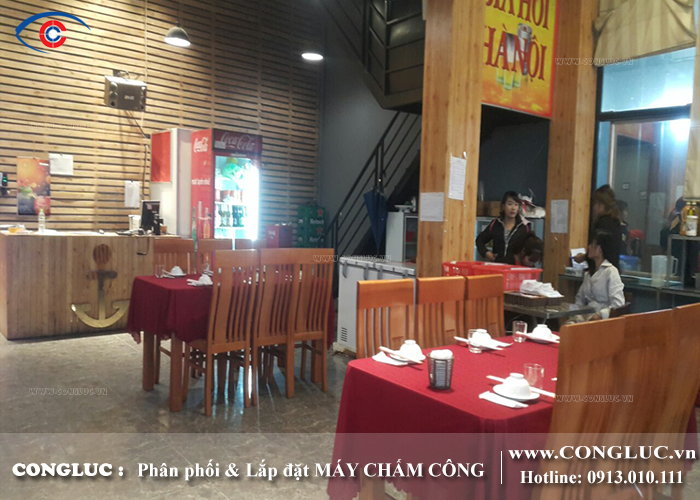 lắp đặt máy chấm công tại Quảng Ninh nhà hàng Kong Hải Sản