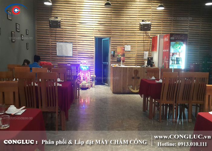 Lắp máy chấm công ở Hạ Long Quảng Ninh nhà hàng Kong