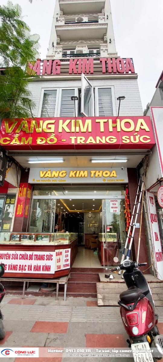 Cộng Lực lắp camera giám sát tiệm vàng kim thoa 185 Nguyễn Đức Cảnh Hải Phòng