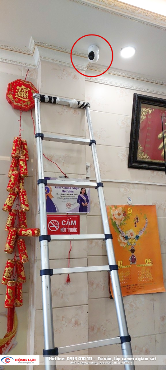 Cộng lực lắp camera tại tiệm vàng kim thoa 185 nguyễn đức cảnh hải phòng 3
