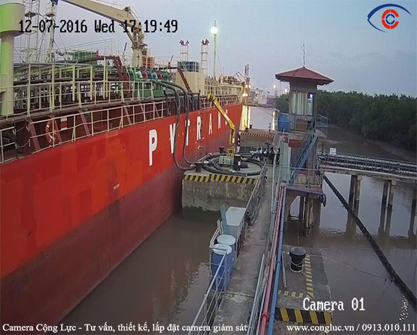 lắp đặt camera tại cảng biển
