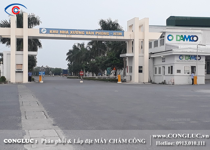 lắp máy chấm công tại khu nhà xưởng Hải Thành công ty Lê Bảo