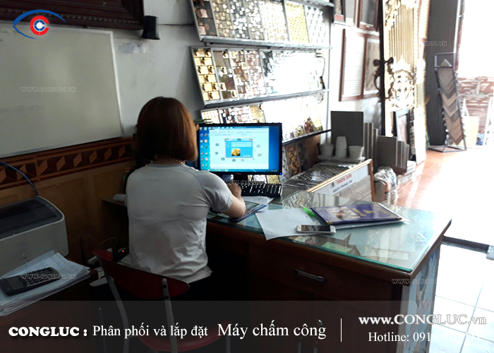 Thi công hệ thống máy chấm công công ty Thiên Sơn Quận Ngô Quyền