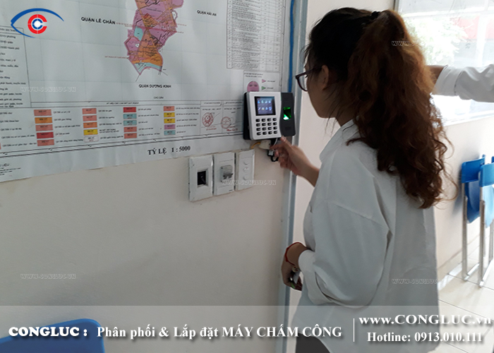 Lắp máy chấm công tại Lê Hồng Phong Hải Phòng