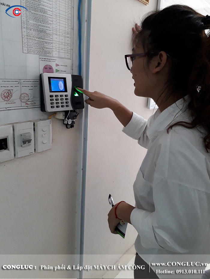 Lắp máy chấm công tại Lê Hồng Phong Lê Chân Hải Phòng