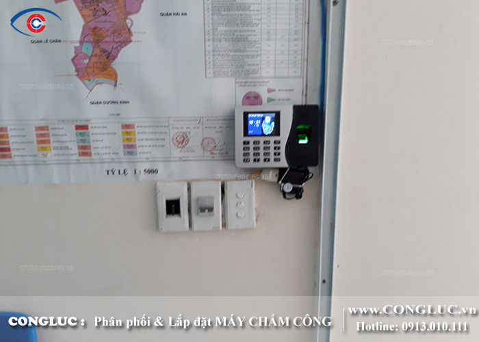 lắp máy chấm công vân tay tại đường Lê Hồng Phong Hải Phòng