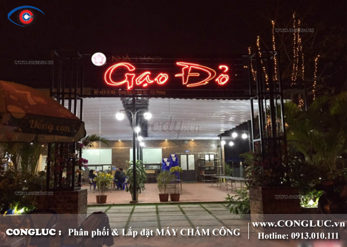 lắp máy chấm công tại quận hải an hải phòng nhà hàng gạo đỏ